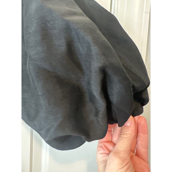 Aje Black Mimosa Cutout Linen-Silk Mini Dress Puff Sleeves Size 6 - Picture 11 of 13